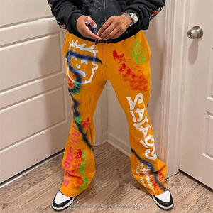 กางเกงวอร์มขาบานสตรีทแวร์สำหรับผู้ชายกางเกงวอร์มขาบานพิมพ์ลายกราฟิก - Product Image 1