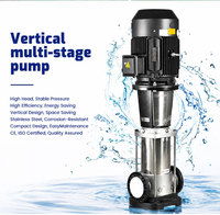 Pompe centrifuge verticale multi-étages série CDLF4 en acier inoxydable 304, 5 étages, haute pression, eau propre, 1,5 kW
