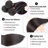 Cheveux naturels lisses et soyeux alignés cuticules — unice, tissage fait Machine, bon marché, prix en gros