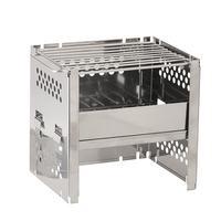 Produits chinois, réchaud de camping d'extérieur, barbecue pliable en acier inoxydable, accessoires de camping multifonctionnels au bois de chauffage et au charbon