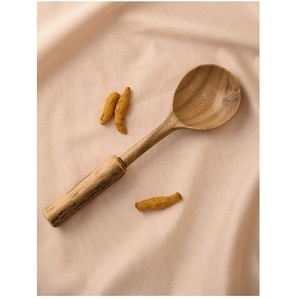 Cuillère de service antiadhésive en bois naturel faite à la main de haute qualité outils de cuisine de vente chaude uniques - Product Image 2