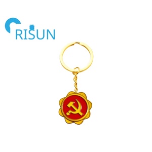 Émail doux personnalisé rétro URSS symbole porte-clés personnalisé étoile rouge faucille marteau guerre froide soviétique CCCP porte-clés porte-clés porte-clés - Product Image 3