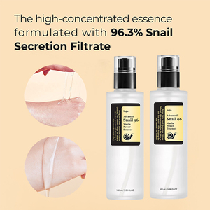 Wholesale Korean 96% Snail Mucin Skincare <strong>Anti</strong> Aging Skin Care Face Serum Facial Whitening Repair Snail Serum For Sensitive Skin