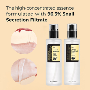 Vente en gros de mucine d'escargot coréen 96% Soins de la peau anti-âge Sérum visage Blanchiment du visage Réparateur Sérum d'escargot pour peaux sensibles