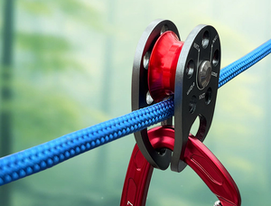 SNP12 22KN albero di roccia di alluminio ad alta resistenza piccola puleggia da arrampicata a oscillazione singola con cuscinetto di rotolamento - Product Image 6