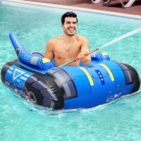 Véhicule gonflable OEM en PVC sur mesure, type char, pour bataille aquatique, avec pistolet à eau, modèle radeau flottant JC9550