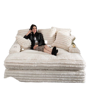 طقم كنبة سرير مضغوطة لغرفة المعيشة لا تتطلب تجميعًا في عبوة صغيرة مع إسفنج ميموري فوم وأرجل للبيع بالجملة - Product Image 3