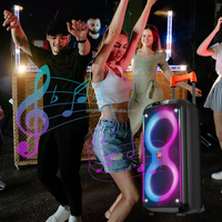 TTD-2821 Sistema de Sonido DJ de 8 Pulgadas y 1500 Vatios, Caja de Karaoke Portátil para Exteriores, Altavoz Bluetooth Inalámbrico, Boombox