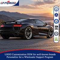 Vente flash - Jantes forgées monobloc concaves chromées noires brillantes 19x8.5 20x11.0 5x112 pour Audi R8 V10 Spyder Coupé
