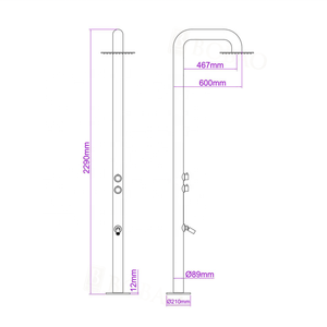 Nouvelle conception de <span class=keywords><strong>douche</strong></span> extérieure en acier inoxydable 304 résistant aux taches pour une utilisation en <span class=keywords><strong>piscine</strong></span> - Product Image 5