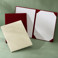Porte-diplôme en velours doux, personnalisable avec logo, pour certificat de récompense, couverture de présentation de documents