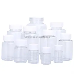 Manufacturer 10ml-250ml clear and white plastic pill bottle, pill container