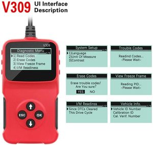 V309 Chuyên Nghiệp OBD2 Máy Quét Tiên Tiến Mã Reader Động Cơ Phân Tích Cho Xe Ô Tô Sống Kiểm Tra Dữ Liệu Chẩn Đoán Kiểm Tra Động Cơ Ánh Sáng - Product Image 2