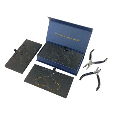 Bracciale a catena in ottone + Set di utensili