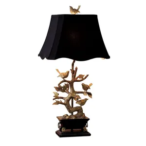 resin bird antique table lamp gold desk lamp home lamp