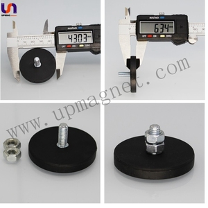 De alta calidad de China impermeable recubierto de goma raras tierra imanes de montaje con tornillo para mantener - Product Image 3