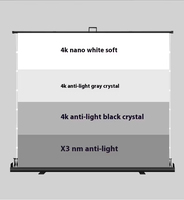 Écran de projection portable pliable sur pied 100 pouces 16:9 manuel 4K 3D à levage au sol