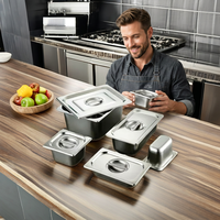 Bac Gastronorme GN en Acier Inoxydable OEM 325x265x100mm 1/2 – Conteneur de Stockage Alimentaire à Prix Compétitif pour Hôtels et Restaurants