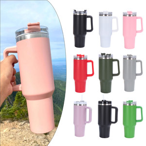 Bình giữ nhiệt thể thao 40oz có tay cầm, ly cà phê, cốc giữ nhiệt bằng thép không gỉ, bình chân không, bình nước giữ nhiệt có ống hút - Product Image 1