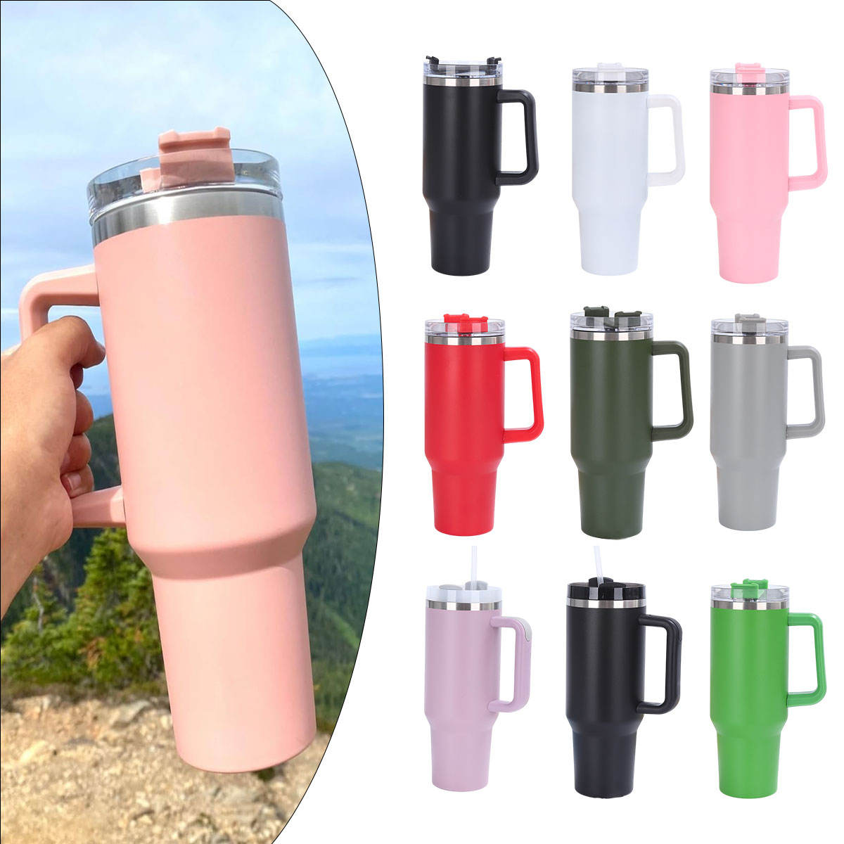 Sport Tumbler Insulated Stainless Steel with Handle