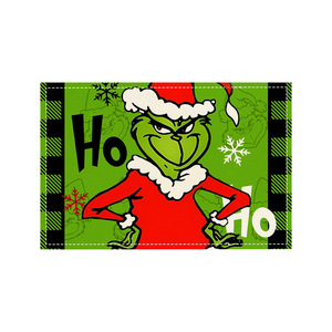 Grinch-Themed Party <b>Placemat</b> and Tablecloth Set <b>Christmas</b> Dining Room Decor - Product Image 3