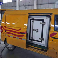 Frigorifero Mobile refrigerazione portatile van cold box con unità di raffreddamento batteria DC48V reefer van con congelatore cold box