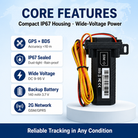 Traceur GPS Keson KS199D 2G avec boîtier IP67, entrée large 9-95V, GSM GPRS GPS BDS, relais de coupure de carburant pour camions, bus, flotte, OEM