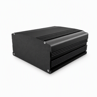 Boîtier en aluminium sur mesure pour l'électronique, boîte en aluminium extrudé noir mat, perçage CNC, dissipation de chaleur, boîtier en aluminium