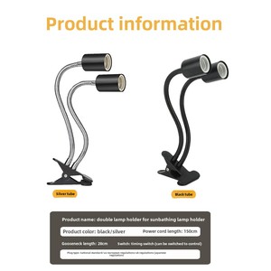 Bò sát Nhiệt Đèn đôi đầu đèn với kẹp UV UVB bò sát ánh sáng với chu kỳ thông minh hẹn giờ cho rùa râu rồng Thằn Lằn - Product Image 5