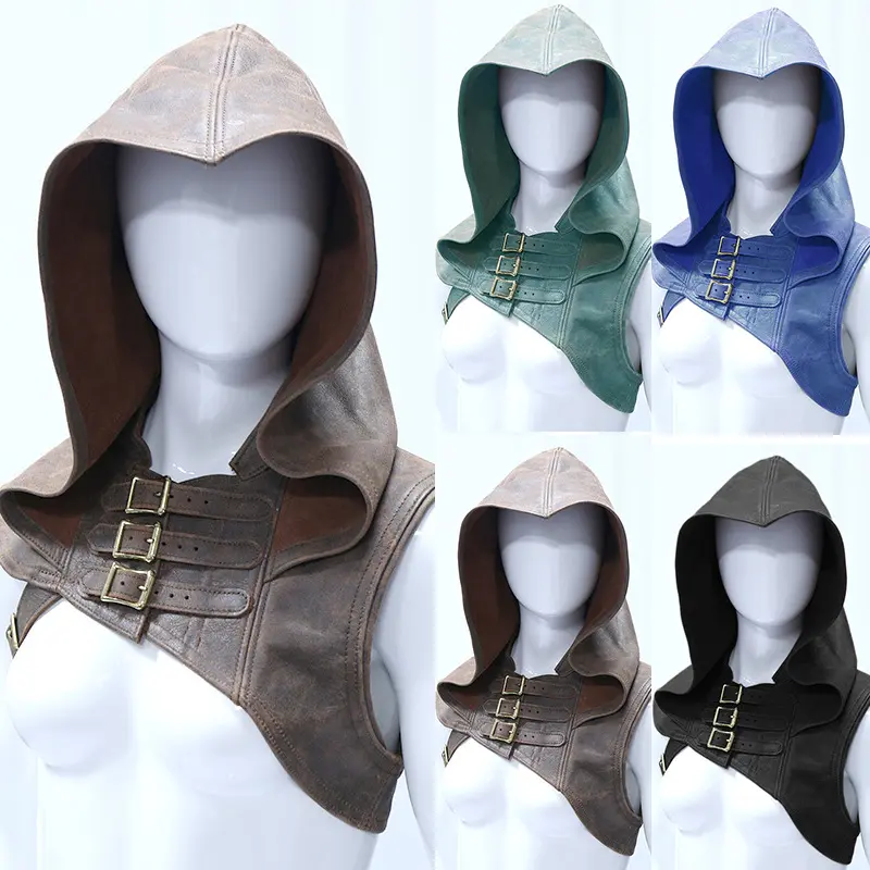 ecowalson Medieval Men costumes Accessories Viking Warrior Aristocrat Knight Shawl Cape Women Renaissance Cosplay Hood