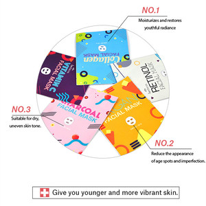 Private Label 5 maschera per opuscoli individuali/foglio per maschera al carbone <span class=keywords><strong>Set</strong></span> di <span class=keywords><strong>maschere</strong></span> per il <span class=keywords><strong>viso</strong></span> al collagene - Product Image 2