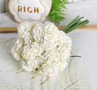 27 Tangkai Bunga Hydrangea Sutra Buatan untuk Dekorasi Meja Pengantin, Dekorasi Pernikahan Modern