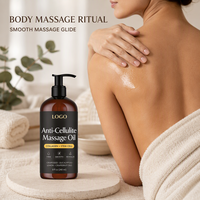 Huile de massage anti-cellulite, huile scintillante pour le corps avec collagène, cellules souches, pamplemousse, eucalyptus, citron pour une peau ferme et lisse