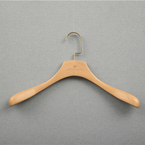 <span class=keywords><strong>Porte</strong></span>-cintres en <span class=keywords><strong>bois</strong></span> à crochets et pinces personnalisés pour magasin de vêtements pour dames Cintre avec clip - Product Image 2