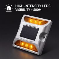 Borne de signalisation routière solaire à LED réfléchissante IP68 étanche pour la sécurité des zones scolaires