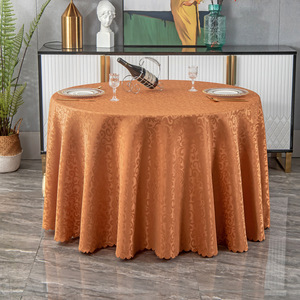 Moderno ristorante europeo semplice Jacquard banchetto di nozze copertura della <span class=keywords><strong>tavola</strong></span> grande tovaglia rotonda per Hotel Bar casa - Product Image 4