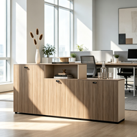 Meuble de rangement latéral de bureau en bois écologique de qualité E0, verrouillable, pour archives et dossiers