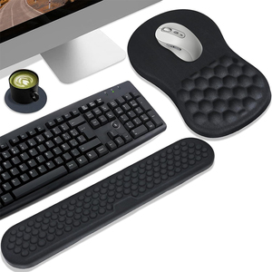 Tùy chỉnh in ấn logo OEM trăng sao cổ tay phần còn lại Non-Slip silica bọt Ergonomic Bàn phím pad và chuột Pad Set - Product Image 1