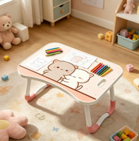 Table pliable pour ordinateur portable, support d'étude pour ordinateur portable, bureau portable pour ordinateur portable avec emplacements pour téléphone