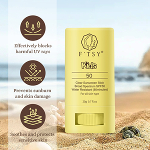 Children's Natural 20g Clear Sunscreen <strong>Stick</strong> Broad Spectrum SPF 50 Water Resistant for All Skin Type - Product Image 3