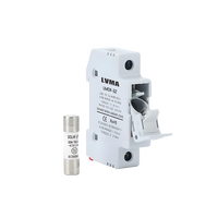 Support et porte-fusible en céramique et plastique LVMA IEC CE 10A-32A 10x38 1P 2P pour tableau solaire photovoltaïque 1000V DC