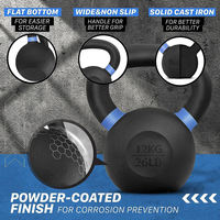 Kettlebell en fonte de haute qualité Julyfit avec anneau de couleur, couleur et logo personnalisés pour la musculation à domicile