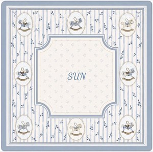 Tapis de jeu Mahjong Blue Rocking Horse Grandmillennial pour chambre d'enfant - Product Image 5