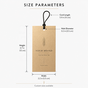 Étiquettes suspendues en papier de luxe personnalisées avec logo, texte texturé <span class=keywords><strong>or</strong></span> <span class=keywords><strong>champagne</strong></span>, étiquettes de marque de vêtements, étiquettes de <span class=keywords><strong>prix</strong></span> pour vêtements, cordon noir, vente en gros - Product Image 5