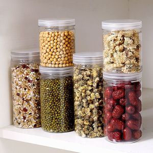 Transparent Lid Pet Airtight Jar Cylinder Food Grade Storage Container For Snack Honey <b>Candy</b> Biscuit 6.5*8cm To 8.5*12cm - Product Image 3