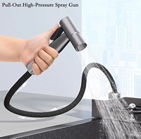 Évier de cuisine intelligent numérique OEM à 4 touches en acier inoxydable 304, triple cascade avec porte-couteaux, lave-tasses et pistolet pulvérisateur