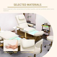 Table de massage de qualité supérieure pour salon de beauté, lit de cils, lit de beauté, lit de pédicure, lit de spa pour les pieds et la tête