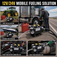 Pompa Oli Diesel Kecil High Lift 12V24V Pompa Pengisian Bahan Bakar Kendaraan Pompa Pengiriman Bahan Bakar Efisiensi Tinggi 550W60 Liter Per Menit Cocok