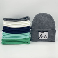 OEM a granel Unisex de alta calidad diseñador acrílico tejido parche Logo sombreros de invierno personalizado pescador cráneo gorras gorros de punto