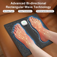 Tapis de massage des pieds EMS portable, pliable, électrique, avec 6 modes de massage et 19 niveaux pour la relaxation des muscles des jambes